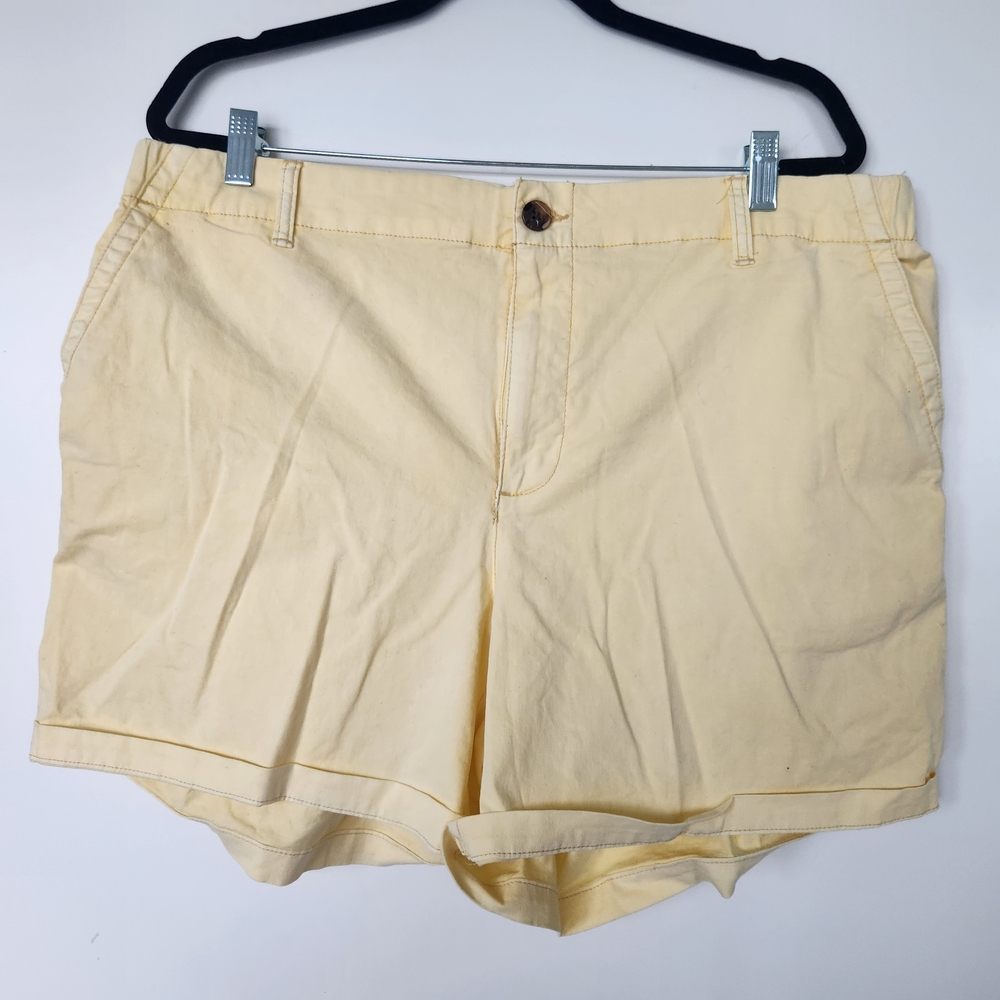 Old Navy Light Yellow Casual Bermuda Shorts